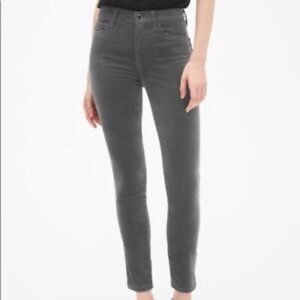 Gap True Skinny High Rise Ankle Sage Corduroy Pants